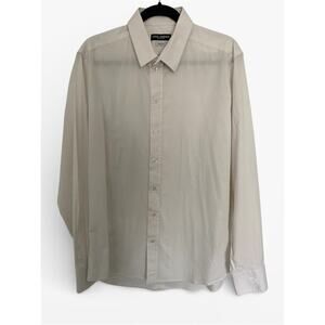 Dolce & Gabbana Gold Fit Men's White Cotton Long Sleeve Dress Shirt Size XL